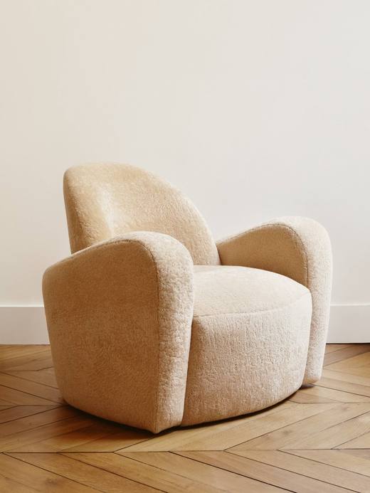 Fauteuil bouclé — Maison Orzac